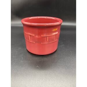 Vintage Longaberger Woven Paprica Red Traditions Crock USA